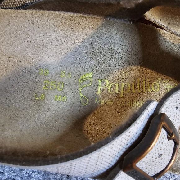 Papillio by Birkenstock Gizeh Natural Woven Women's Size 8 GUC - Picture 6 of 8